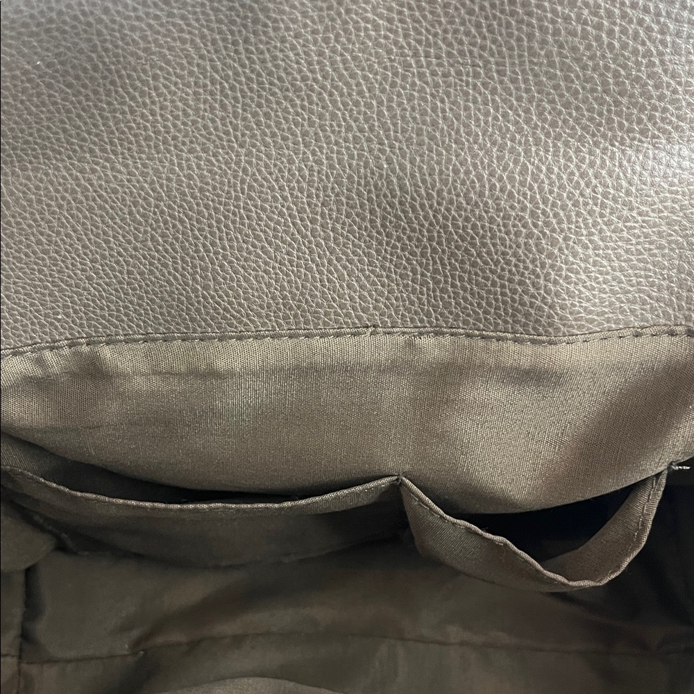 Bebe Brown Satchel with Gold Ring Handles - Picture 11 of 11